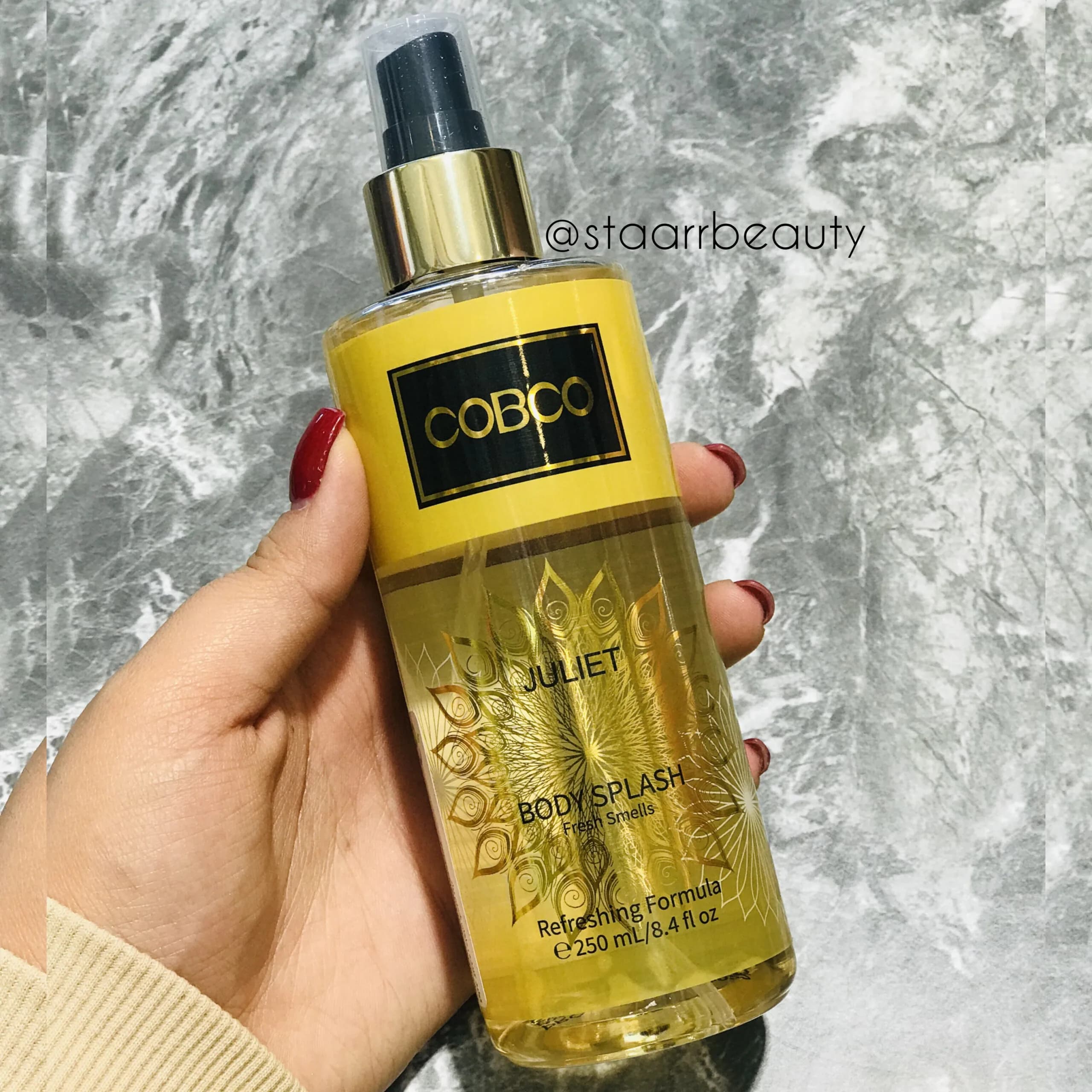 بادی اسپلش زنانه کوبکو مدل شاین دار جولیت Juliet، حجم 250 میل COBCO BODY SPLASH FOR WOMEN SHIMMERY JULIET 250ML — تصویر ۲