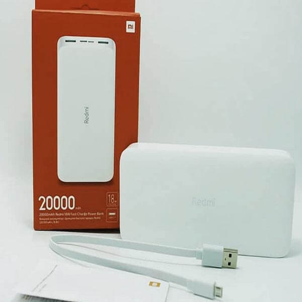پاور بانک شیائومی 20000 گلوبال مدل PB200LZM اصل | Xiaomi 20000mAh Redmi Power Bank Original | فست شارژ 18 وات با دو پورت + PD — تصویر ۳
