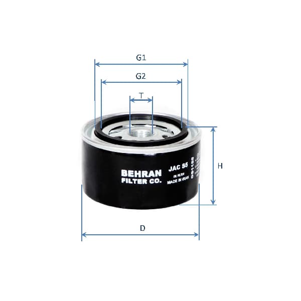 فیلتر روغن بهران مدل GS1105 – مناسب رنو 5 — تصویر ۳