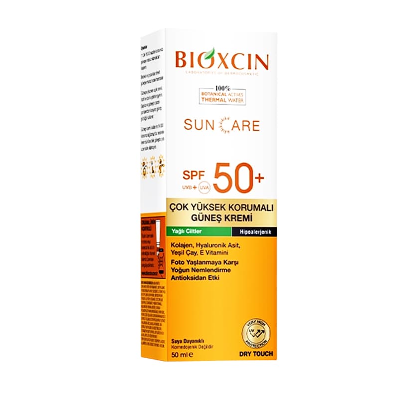 کرم ضدآفتاب بی رنگ پوست چرب spf50 بیوکسین حجم 50 میل — تصویر ۲