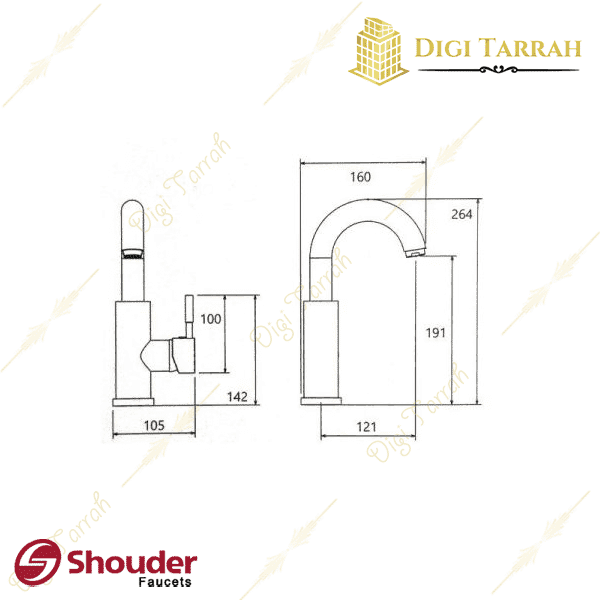 شیرآلات شودر شیر روشویی زدرا مارینو — تصویر ۷