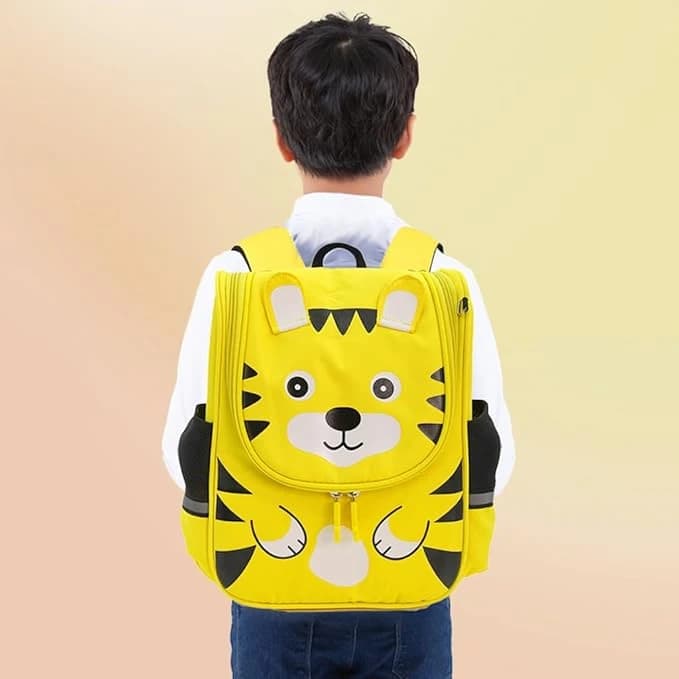 کوله پشتی کودک طرح ببر زرد رنگ کد 88776 — تصویر ۷