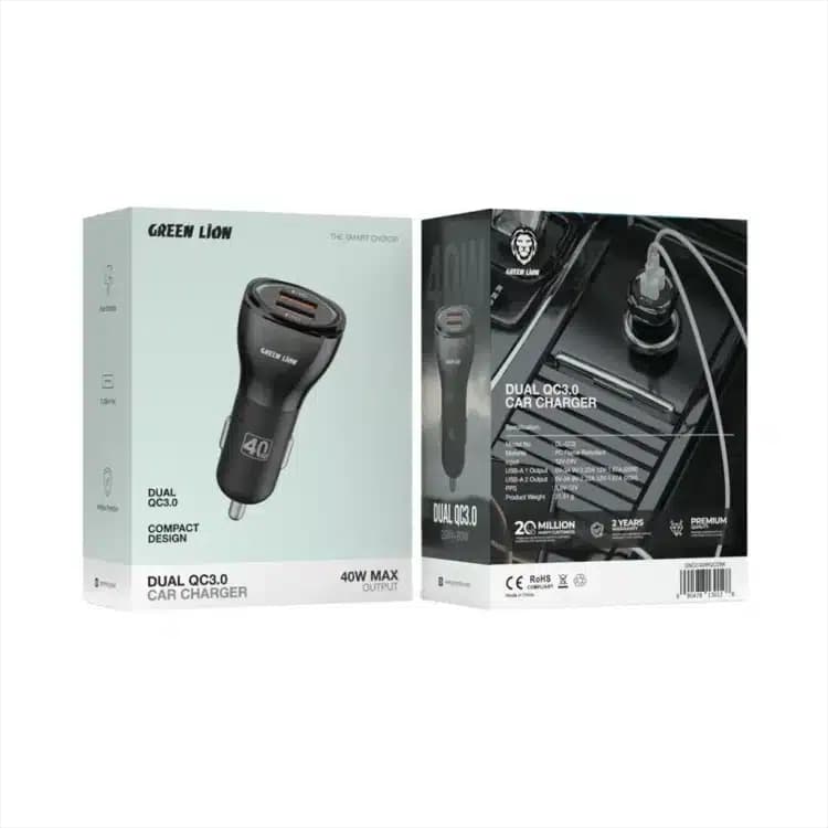 شارژر فندکی 40w گرین لاین Green Lion Dual QC3.0 — تصویر ۷
