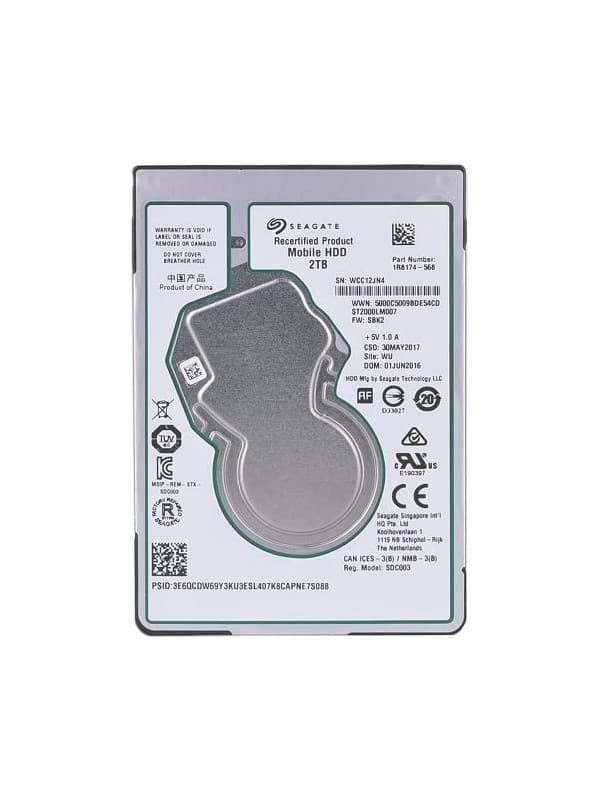 هارد دیسک دسته دوم اینترنال 2.5 اینچ SLIM SEGATE ظرفیت 2TB