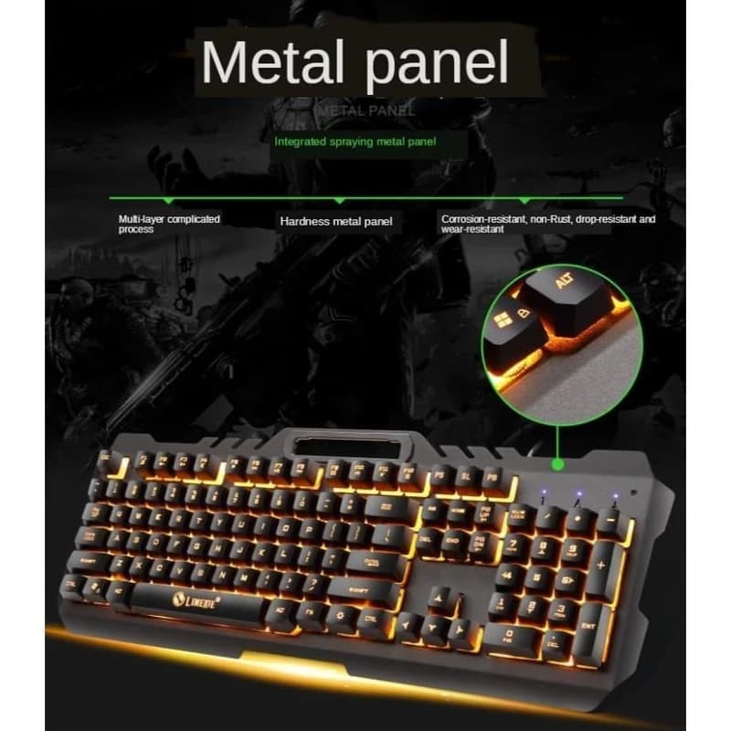 کیبورد و ماوس گیمینگ Limeide Metal Storm T21 – حرفهای با نورپردازی RGB — تصویر ۷
