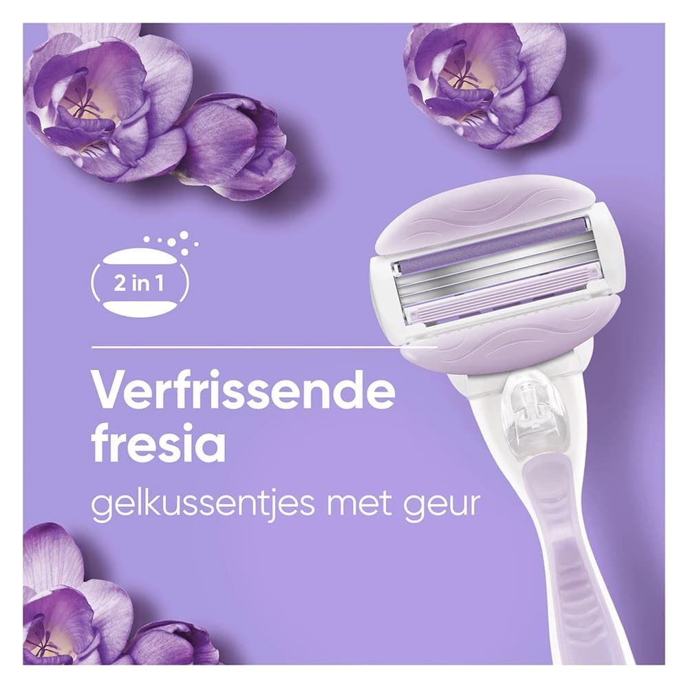 خودتراش زنانه ژیلت ونوس مدل ComfortGlide Breeze شامل ۱ دسته و ۲ سری یدک — تصویر ۳