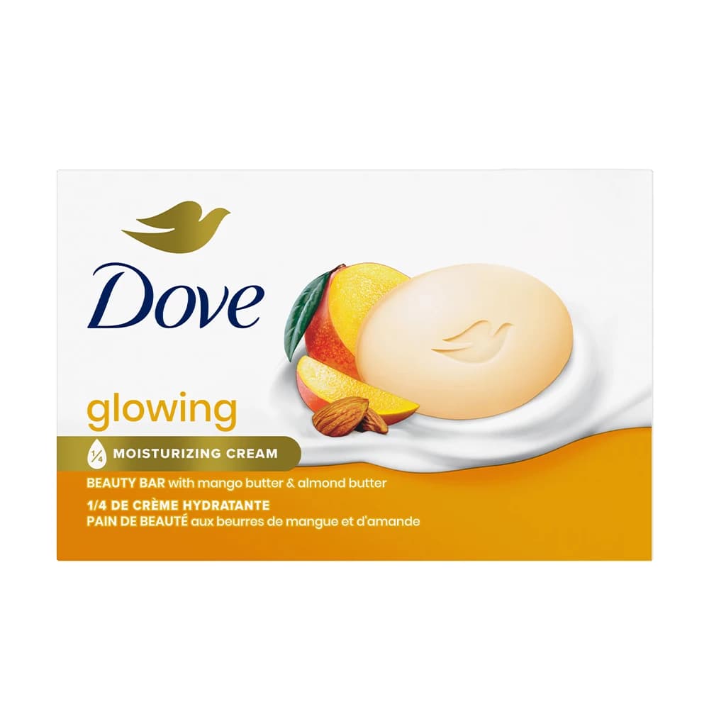 صابون مرطوبکننده داو کانادا مدل glowing رایحه کره انبه و کره بادام وزن 106 گرم — تصویر ۲
