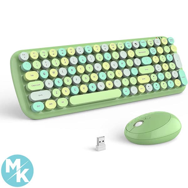 کیبورد و ماوس بی سیم برند MOFII مدل Colorful