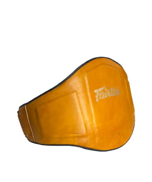 میت شکمی چرم طبیعی طرح FAIRTEX زرد — تصویر ۳