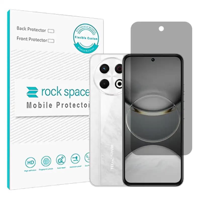 گلس تکنو Spark 30 Pro مدل نانو هیدروژل شفاف برند راک اسپیس — تصویر ۲