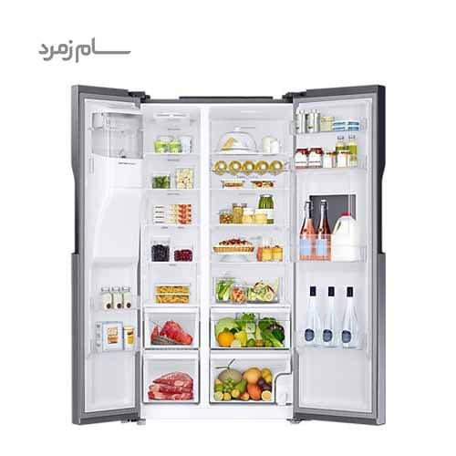 یخچال فریزر ساید بای ساید سامسونگ RS25 نقره ای — تصویر ۴