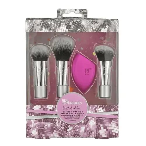 ست مینی براش و اسفنج پک مسافرتی ریل تکنیک 4 عددی Real Techniques Sparkle On-the-Go