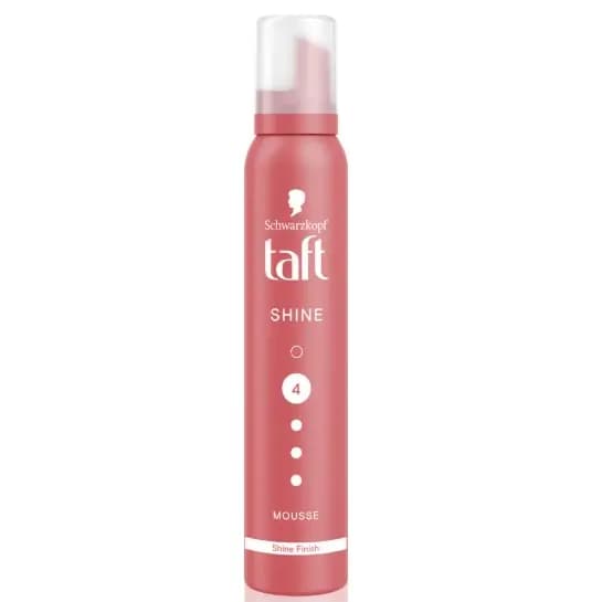 موس مو تافت براق کننده شماره 4 مخصوص موهای کدر و مات 200 میل Schwarzkopf Taft Shine 4 Mousse