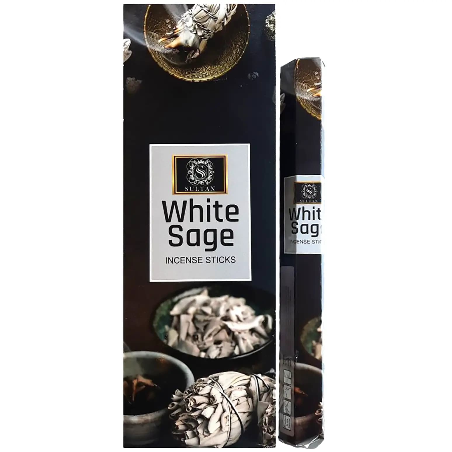 عود وایت سیج (مریم گلی سفید) هندی اصل برند سلطان White Sage Incense Stick