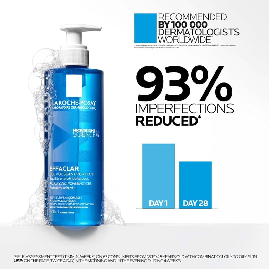 ژل شستشوی لاروش پوزای پوست چرب LA ROCHE POSAY Effaclar 400ML — تصویر ۵