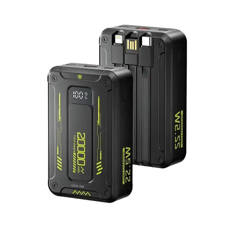 پاوربانک فست شارژ 20 هزار گرین لاین Green Lion Xtreme 20 Power Bank 20000mAh PD 22.5W — تصویر ۲