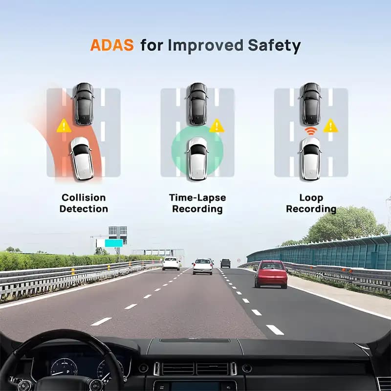 دوربین خودرو شیائومی مدل 70mai Dash Cam A510 Set (دوربین جلو + دوربین عقب) — تصویر ۳