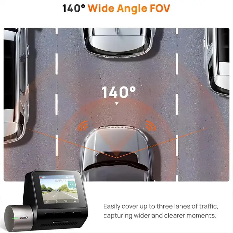 دوربین خودرو شیائومی مدل 70mai Dash Cam A510 Set (دوربین جلو + دوربین عقب) — تصویر ۶