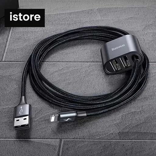 کابل لایتنینگ باسئوس دو پورت Baseus Special Data Cable Backseat CALHZ-01 — تصویر ۱۲
