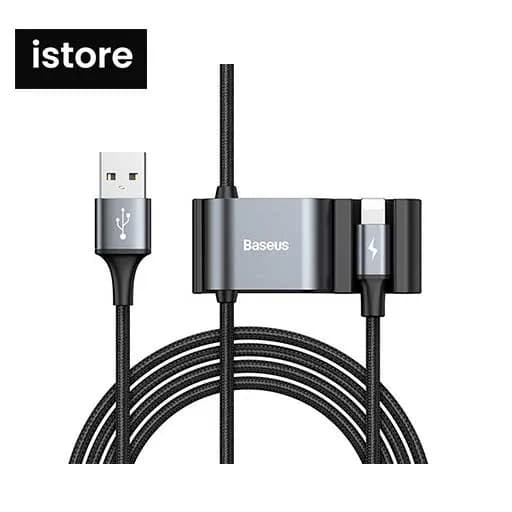 کابل لایتنینگ باسئوس دو پورت Baseus Special Data Cable Backseat CALHZ-01