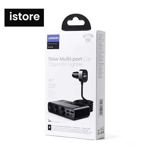 شارژر فندکی فست شارژ جویروم Joyroom JR-CL06 توان 154 وات مشکی نو با گارانتی | Joyroom JR-CL06 QC3.0 PD 80W Car Charger — تصویر ۹