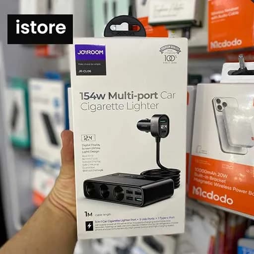 شارژر فندکی فست شارژ جویروم Joyroom JR-CL06 توان 154 وات مشکی نو با گارانتی | Joyroom JR-CL06 QC3.0 PD 80W Car Charger — تصویر ۵