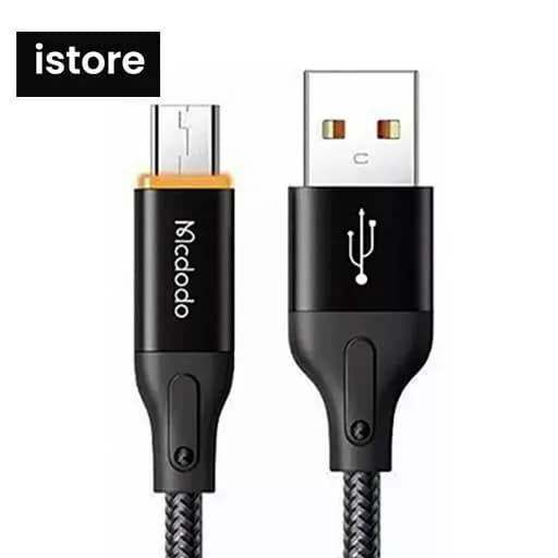 کابل شارژ تایپ بی 3 آمپر قطع کن دار 1.2 متری مک دودو CA-3040 نو با گارنتی | micro usb cable Mcdodo ca-3040 — تصویر ۲