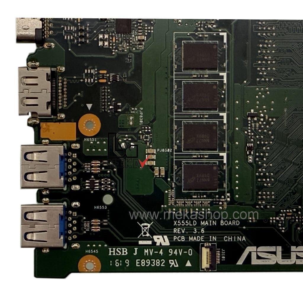 مادربرد لپ تاپ ایسوس Asus X555LD CPU I5-5200U / Rev 3.6 / 30Pin / Ram 4GB / VGA 2GB گرافیک دار — تصویر ۹