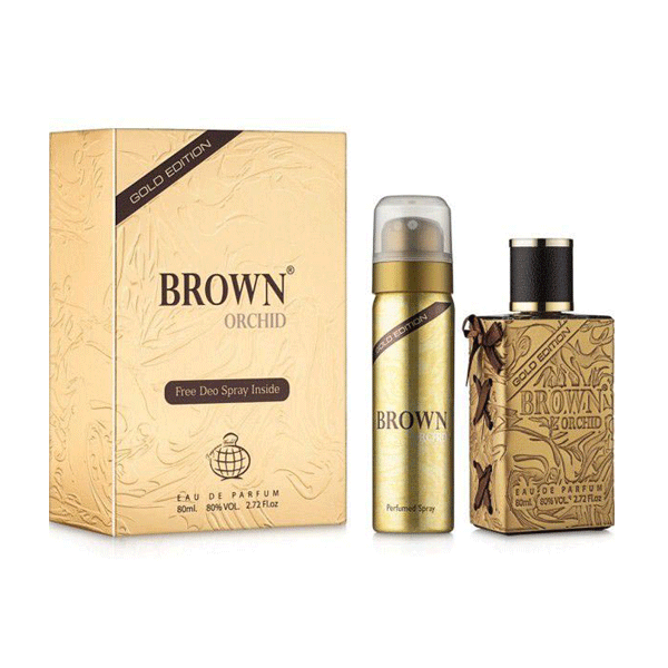 ادو پرفیوم یونیسکس فراگرنس ورد مدل براون ارکید گلد ادیشن Brown Orchid Gold حجم 80 میلیلیتر – رایحه مشابه تام فورد توباکو وانیل — تصویر ۴
