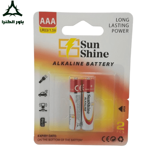 باتری نیم قلمی سان شاین Sun Shine آلکالاین | کارت 2 عددی