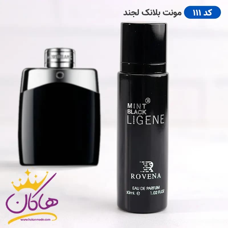 ادکلن مونت بلانک مشکی 30 میل روونا مینت بلک لجن | Rovena Mint Black Ligene — تصویر ۲