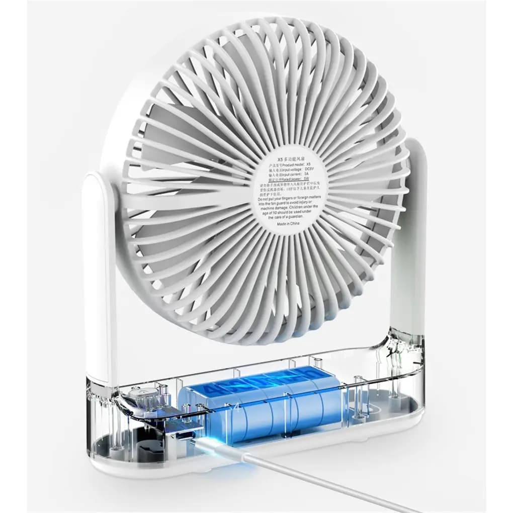 فن رومیزی و دیواری شارژی شیائومی مدل MOTI Wall Mounted Desktop Fan MT6 — تصویر ۷