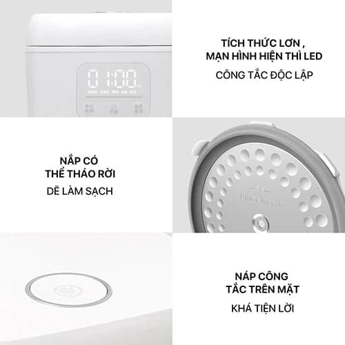 پلوپز هوشمند 1.6 لیتری شیائومی Xiaomi ZHIWUZHU 1.6L Smart Rice Cooker ZCDQ055 — تصویر ۵