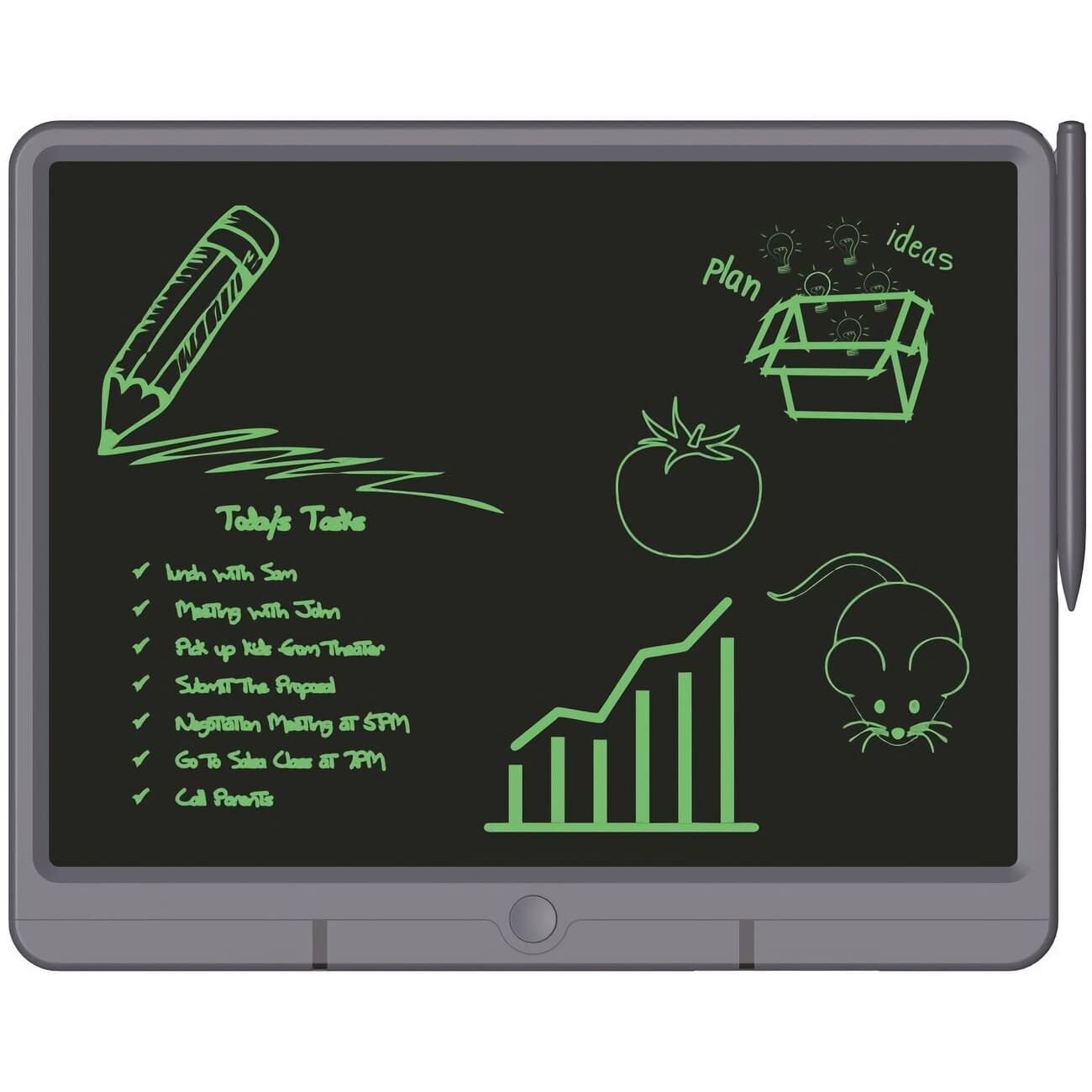 کاغذ دیجیتال گرین لاین مدل Green Lion LCD Digital Writing Pad GNWPAD15GY — تصویر ۳