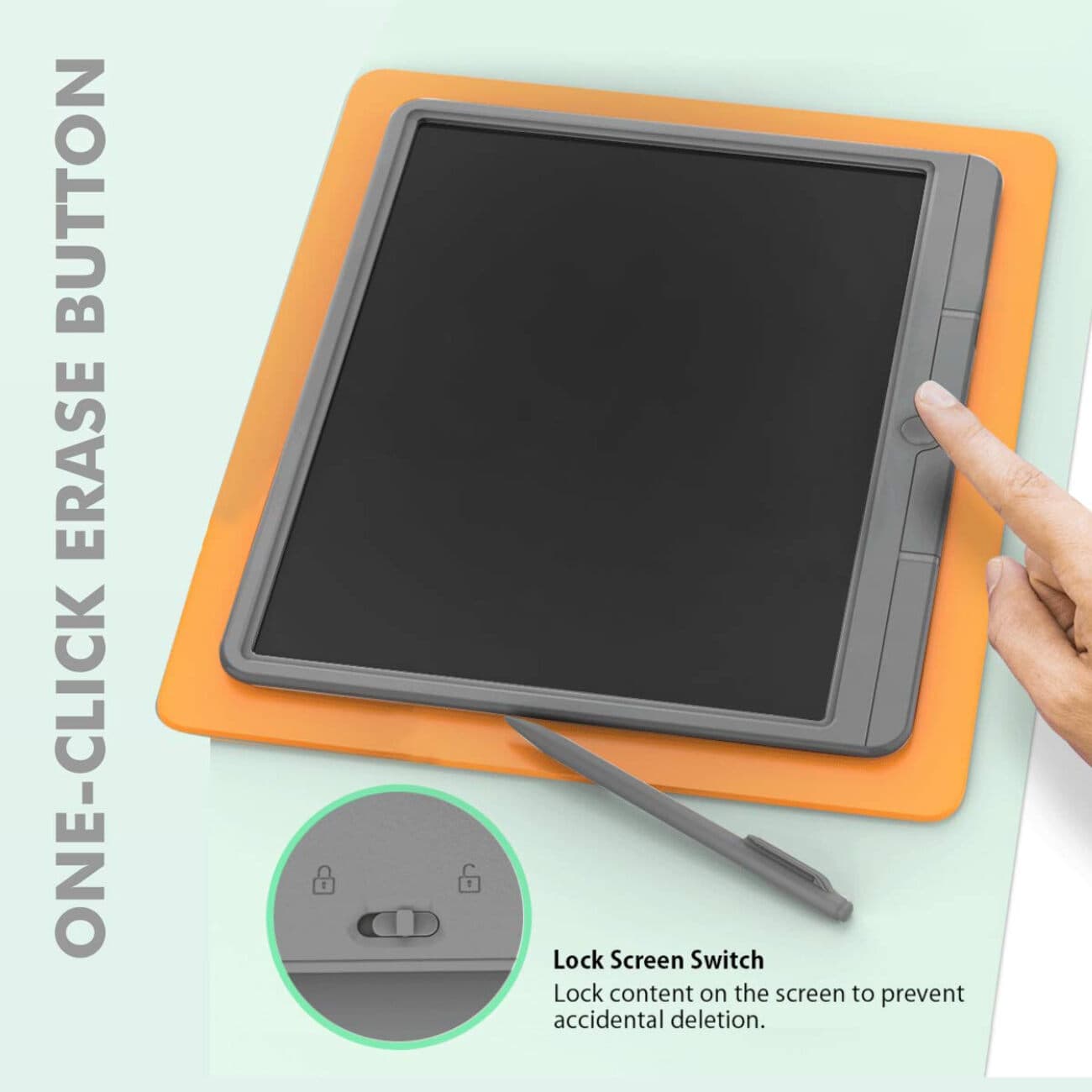 کاغذ دیجیتال گرین لاین مدل Green Lion LCD Digital Writing Pad GNWPAD15GY — تصویر ۴