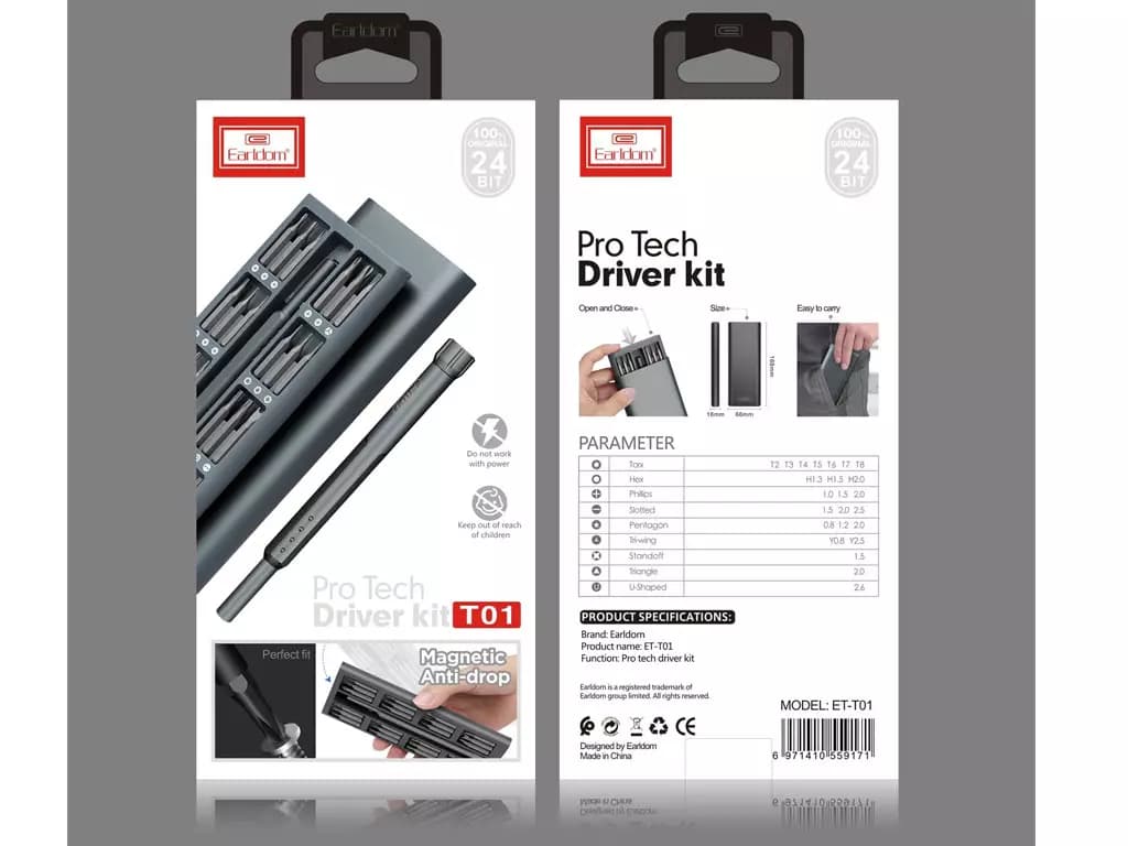مجموعه 24 عددی پیچ گوشتی ارلدام Earldom EC-T01 Multi Purpose Screwdriver — تصویر ۷