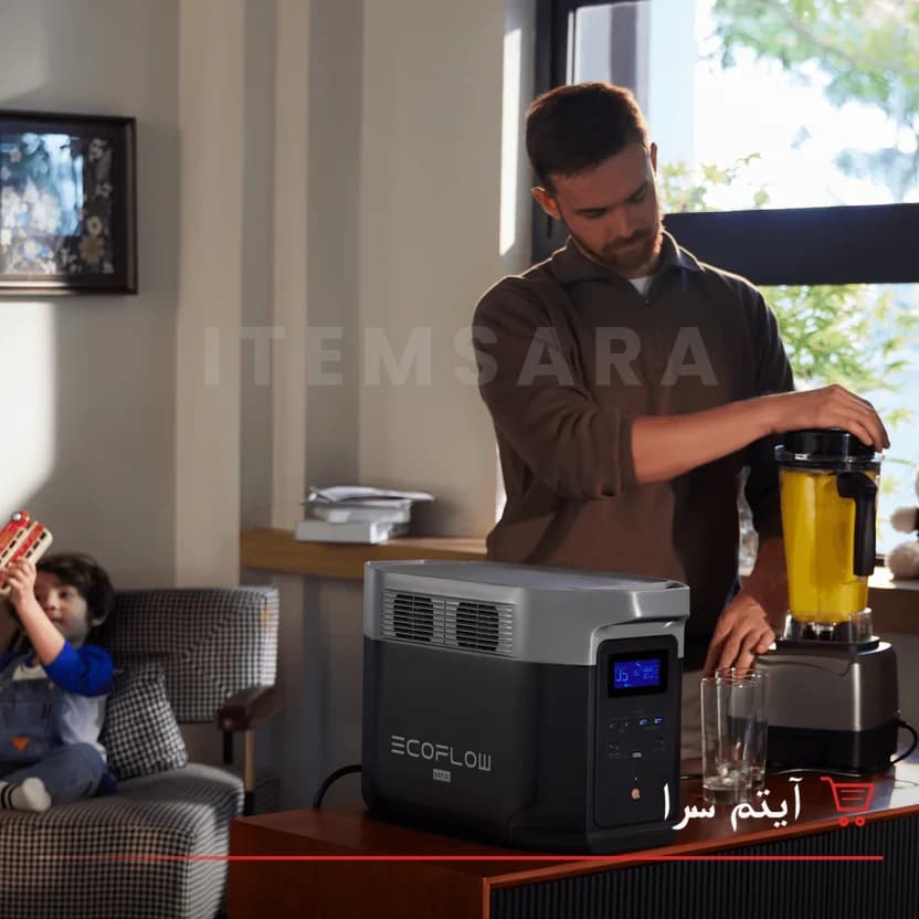 پاور استیشن قابلحمل EcoFlow DELTA 2 Max مدل E2000 توان 2400 وات — تصویر ۴
