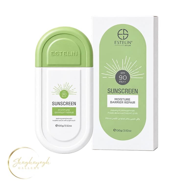 ضد آفتاب ترمیم کننده سد پوستی استلین ۱۰۰ گرم Estelin Moisture Barrier Repair Sunscreen SPF 90 — تصویر ۴