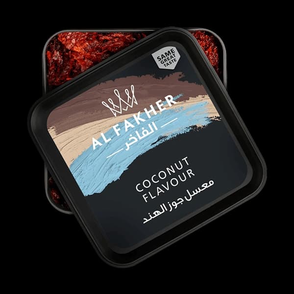 سطل تنباکو قلیان الفاخر نارگیل مشکی Alfakher coconut hookah tobacco — تصویر ۷