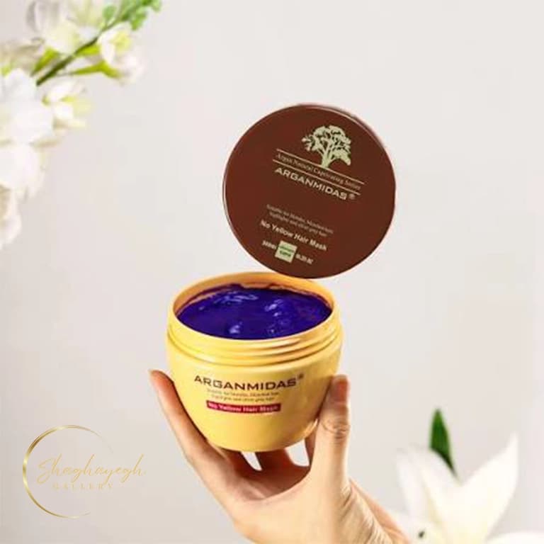 ماسک مو ضد زردی موهای بلوند و دکلره آرگان میداس ۳۰۰ میل Arganmidas No Yellow Hair Mask 300ml — تصویر ۳