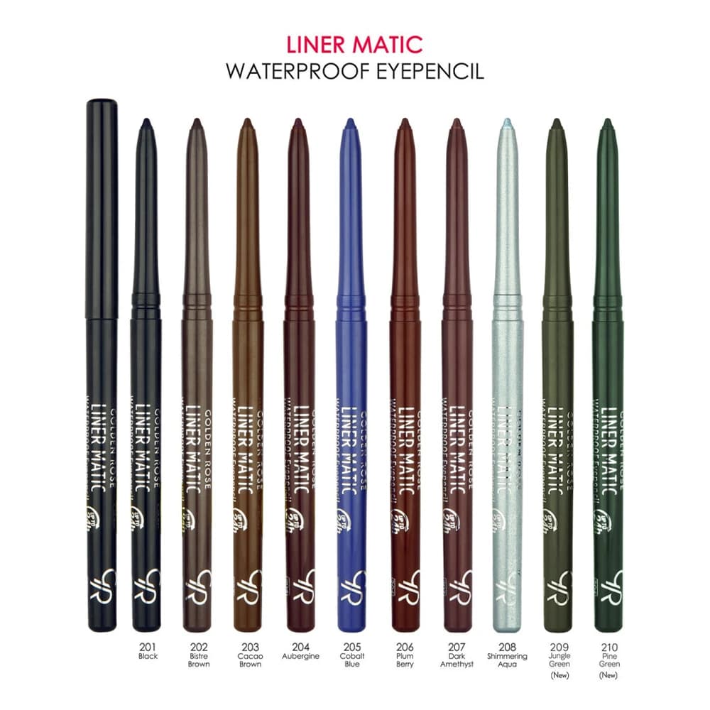 مداد چشم پیچی ضدآب گلدن رز مدل LINER MATIC شماره 203 Cacao Brown — تصویر ۶