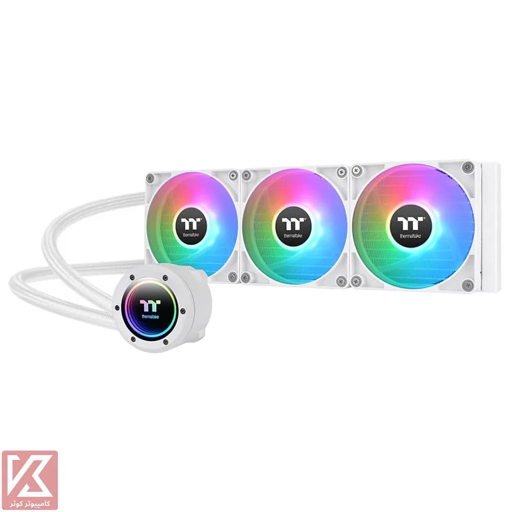 خنک کننده مایع پردازنده سفید ترمالتیک TH360 V2 ARGB SNOW — تصویر ۳