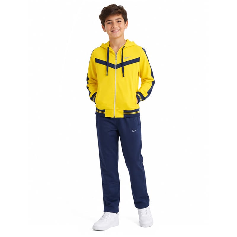 ست سویشرت و شلوار گرمکن بچگانه نایک مدل DS-Dri Fit-5E0534 زرد — تصویر ۳
