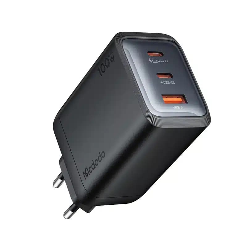 شارژر دیواری مک دودو مدل CH-0121ظرفیت ۱۰۰ وات با ۳ پورت — تصویر ۲