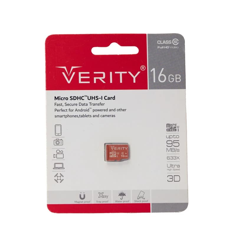 کارت حافظه microSDXC وریتی مدل 633X کلاس 10 استاندارد UHS-I سرعت 95MBps ظرفیت 16 گیگابایت — تصویر ۳