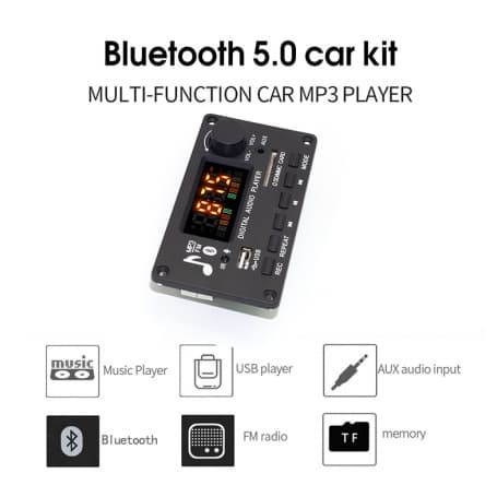 پخش کننده MP3 PLAYER پنلی بلوتوثی ولوم دار دارای آمپلی فایر 2X40W مدل KH-G022 — تصویر ۸