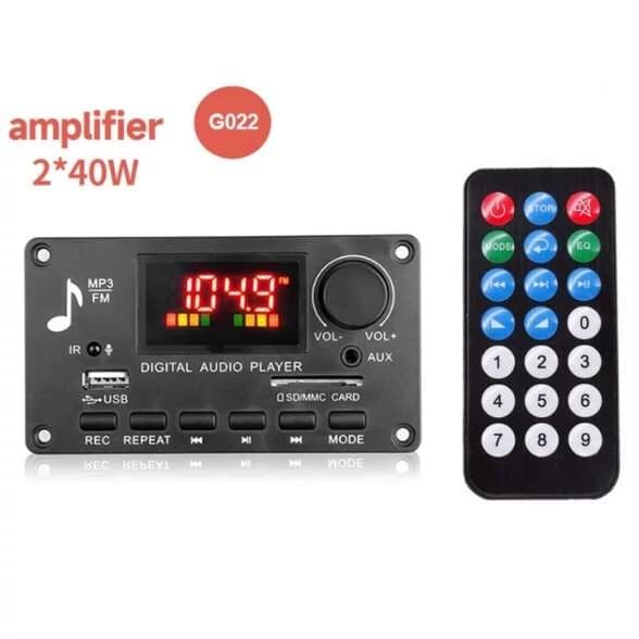 پخش کننده MP3 PLAYER پنلی بلوتوثی ولوم دار دارای آمپلی فایر 2X40W مدل KH-G022 — تصویر ۲