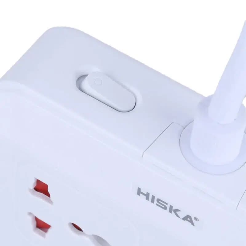 چند راهی 5 خانه هیسکا CH-5521 با کابل 2 متری + شارژر USB و Type-C — تصویر ۵