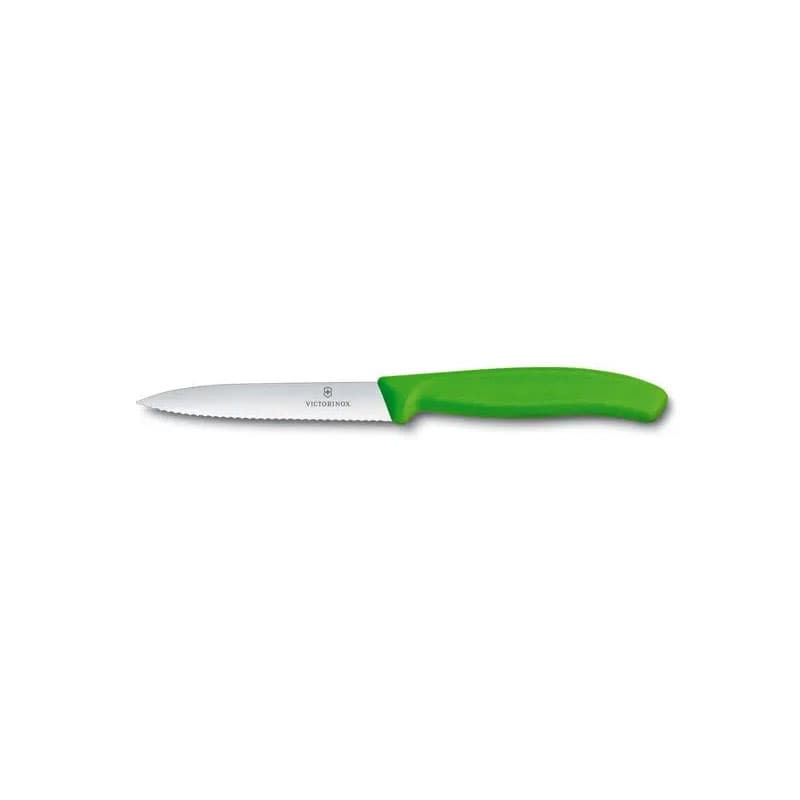 چاقوی تیغه دندانه دار سوئیسی سبز ویکتورینوکس Victorinox Swiss Classic Paring Knife 6.7736.L4 — تصویر ۲