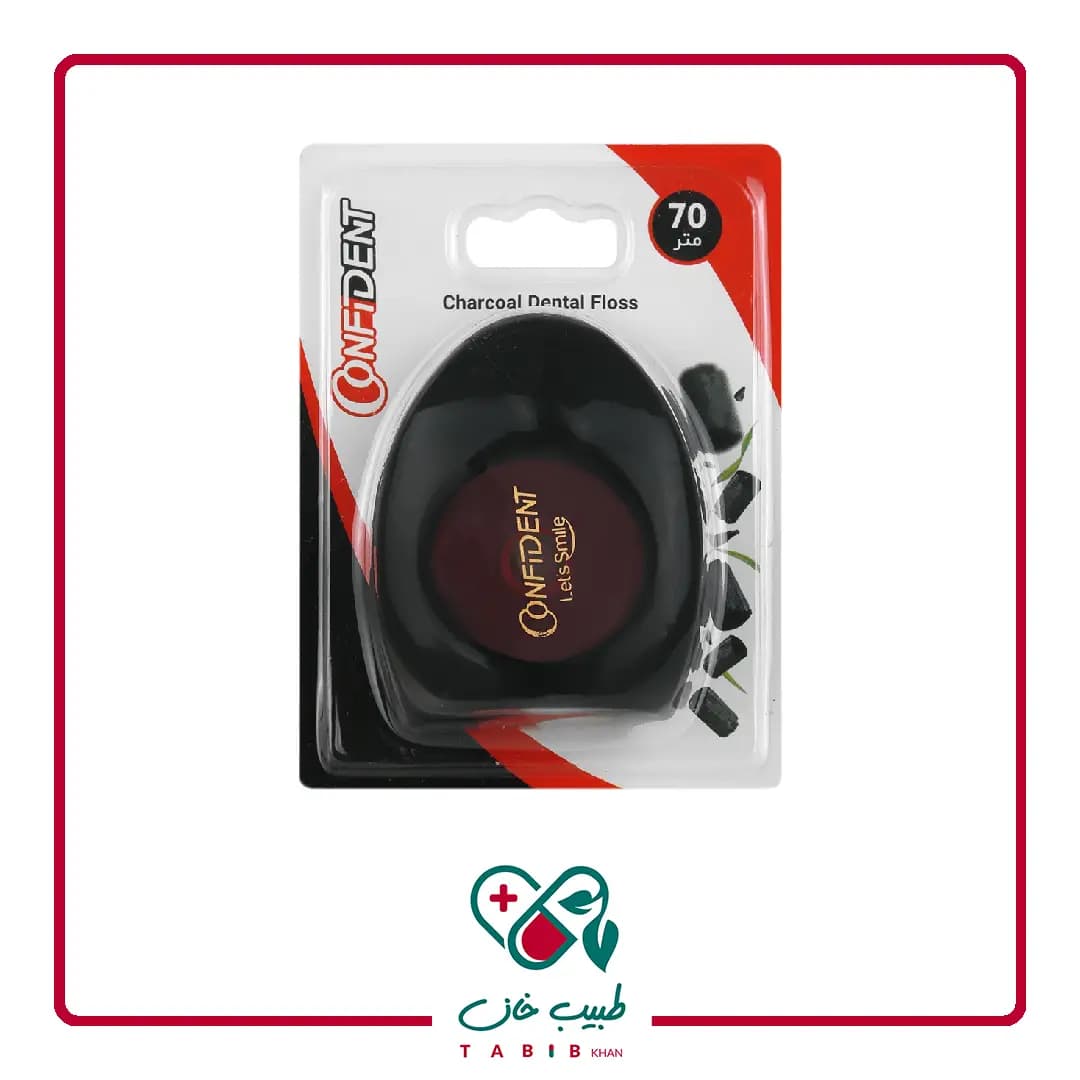نخ دندان زغالی 5.01 کانفیدنت/Charcoal Dental Floss 5.01 confident